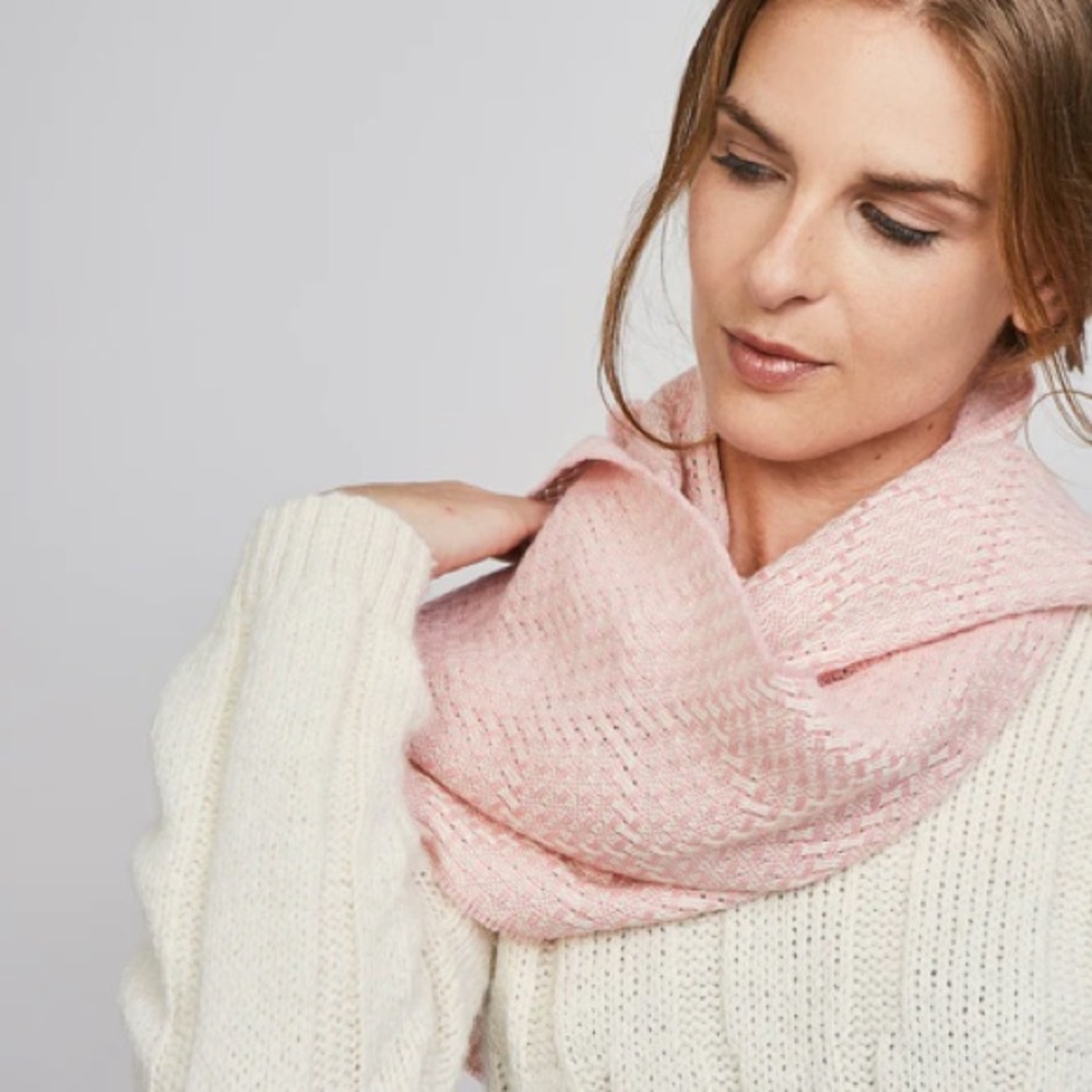 Set of 2 | One Red One Pink Soft Neck Warmer Scarf | Over The Shoulder Wraps